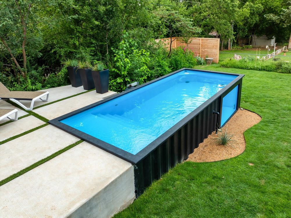 Above-Ground Shipping Container Swimming Pool