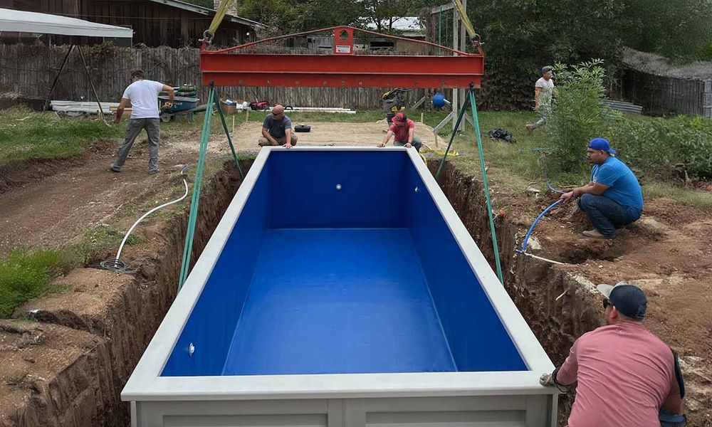 Container Swimming Pool Install