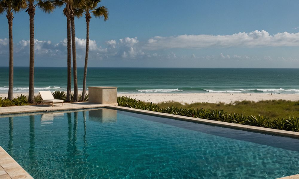 Florida Modern Shipping Container Swimming Pool Beachside