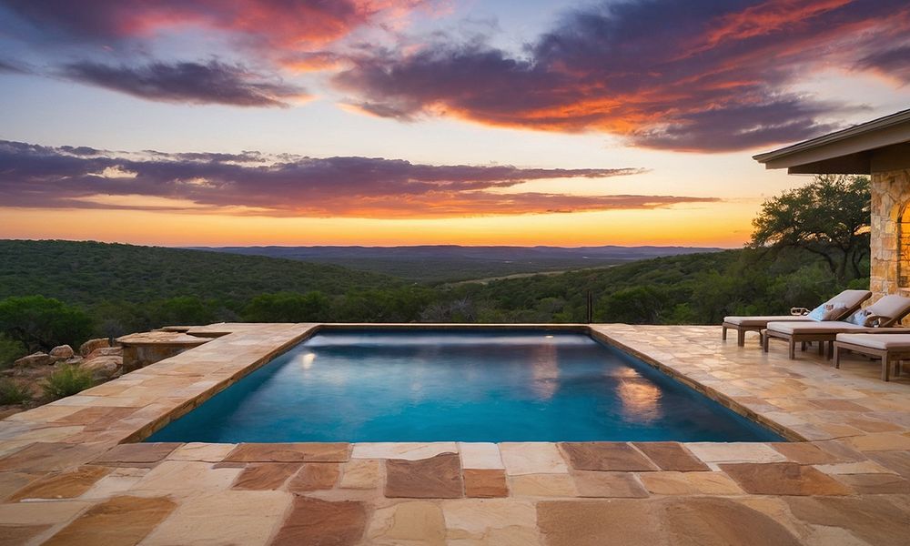 Shipping Container Swimming Pool Sunset Hill Country