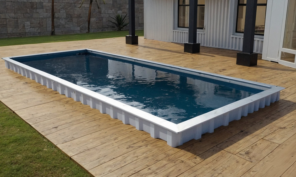 Splash Swimming Pool - Titanium Stone 3D